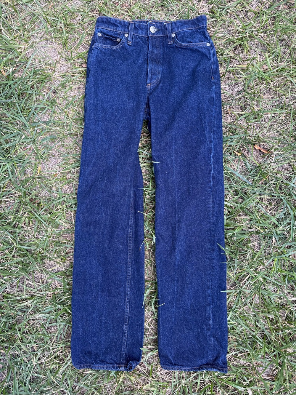 rag & bone alex high rise straight jeans, size 26